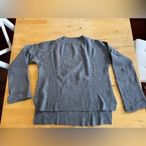 Twik Charcoal Crew Neck Sweater High-Low